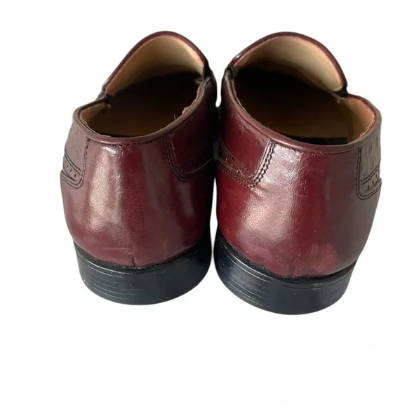 leather classics made in italy OstrichTassel Loafers Size:10.5
